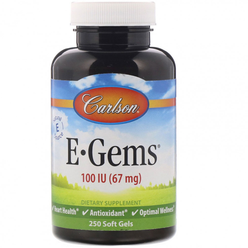  Carlson Labs, E-Gems, 67  (100 ), 250     -     , -, 