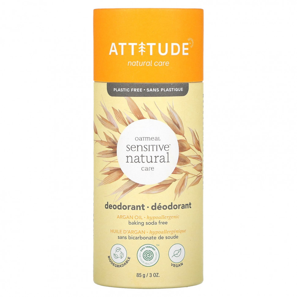  ATTITUDE, Oatmeal Sensitive Natural Care Deodorant,  , 85  (3 )    -     , -, 