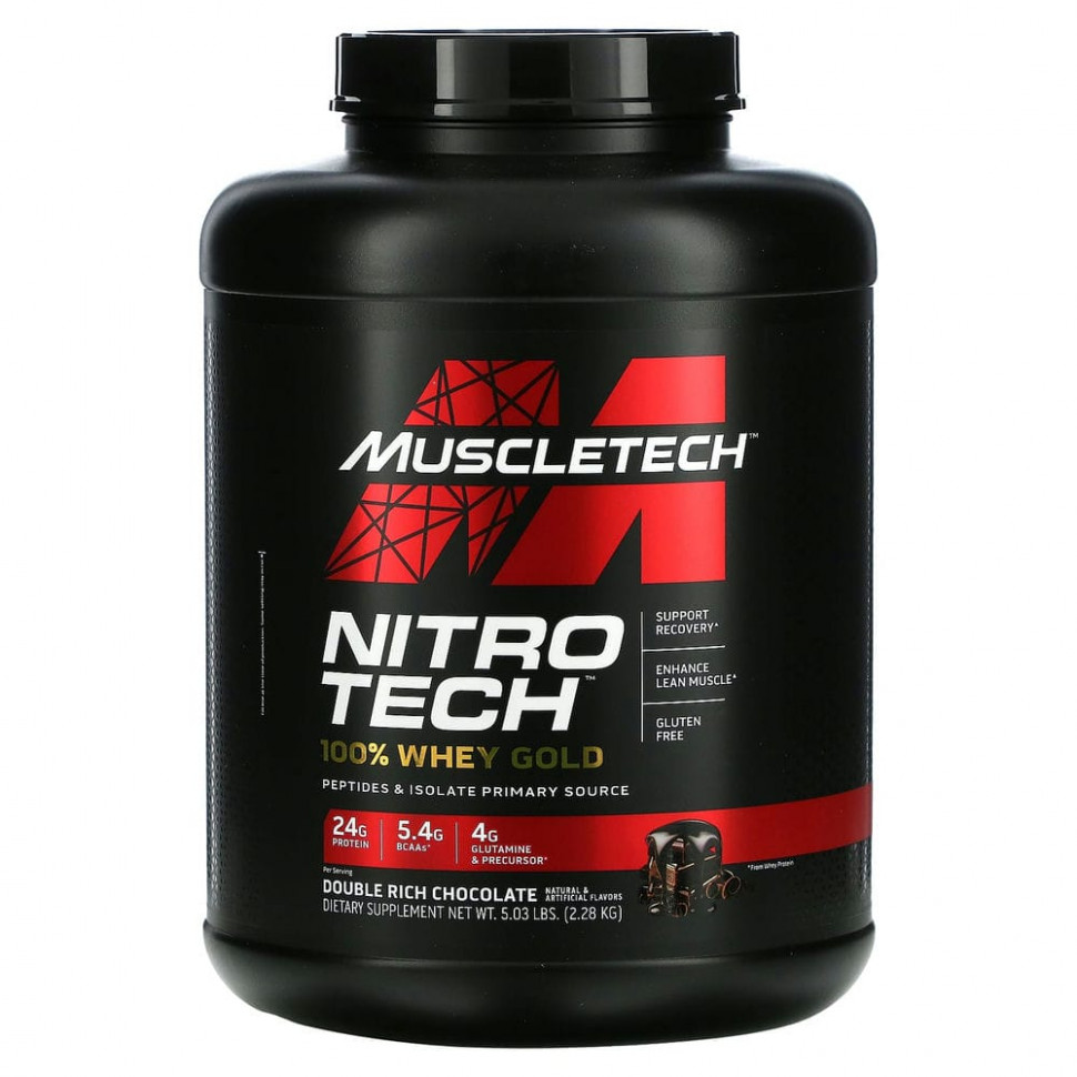  Muscletech, Nitro Tech, 100% Whey Gold,    ,  , 2,51  (5,54 )    -     , -, 