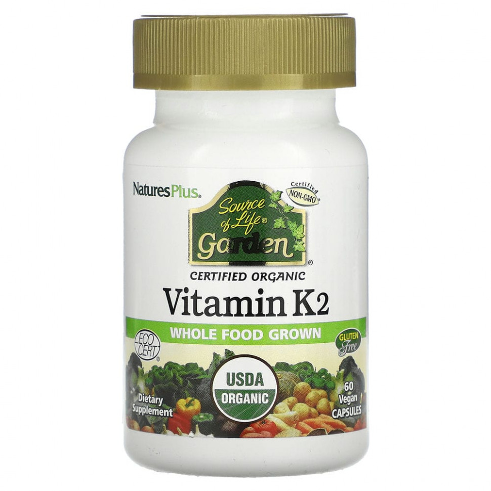  NaturesPlus, Source of Life, Garden, Vitamin K2 ( 2), 60      -     , -, 