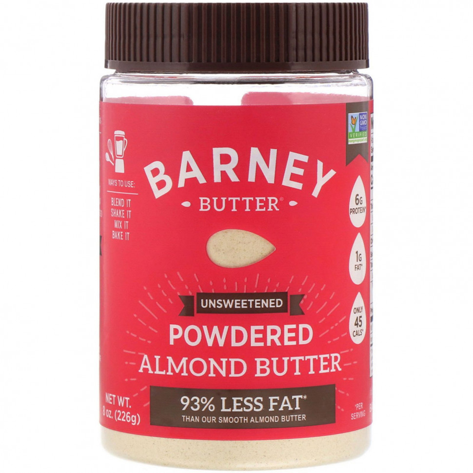  Barney Butter, Powdered Almond Butter, Unsweetened, 8 oz (226g)    -     , -, 