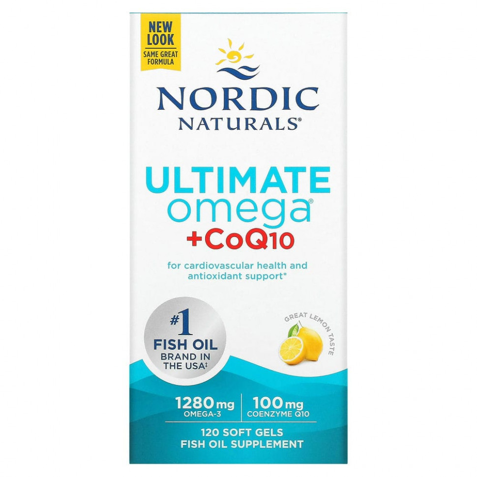  Nordic Naturals, Ultimate Omega + CoQ10, 640 , 120     -     , -, 