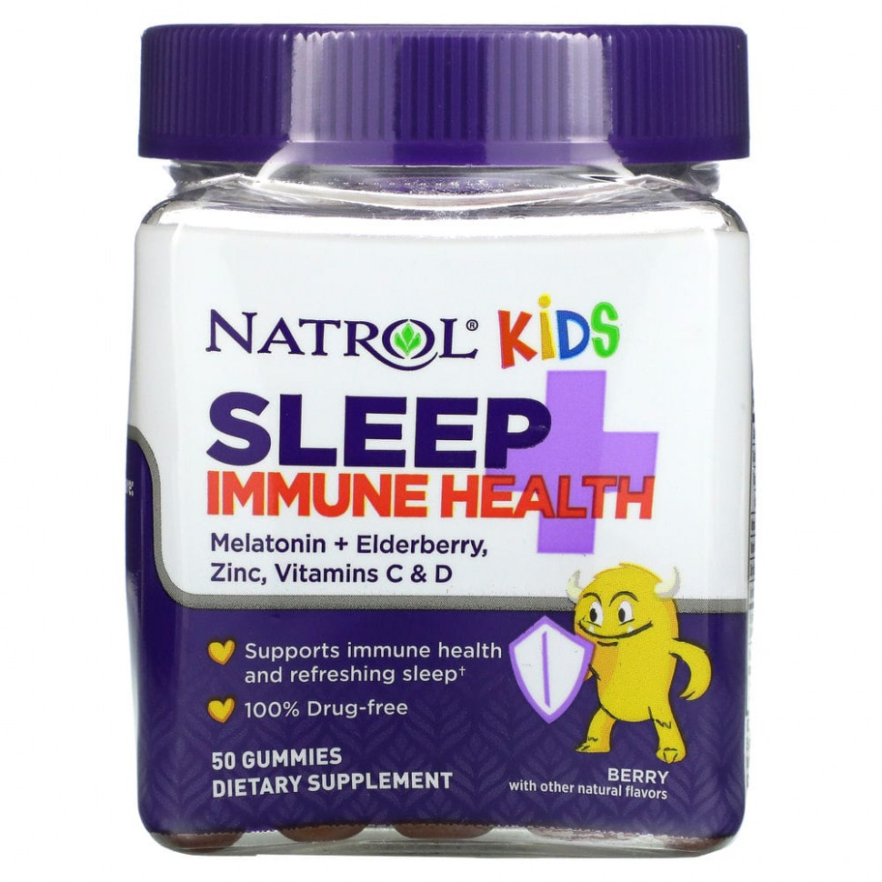  Natrol, Kids, Sleep + Immune Health, Berry, 50      -     , -, 