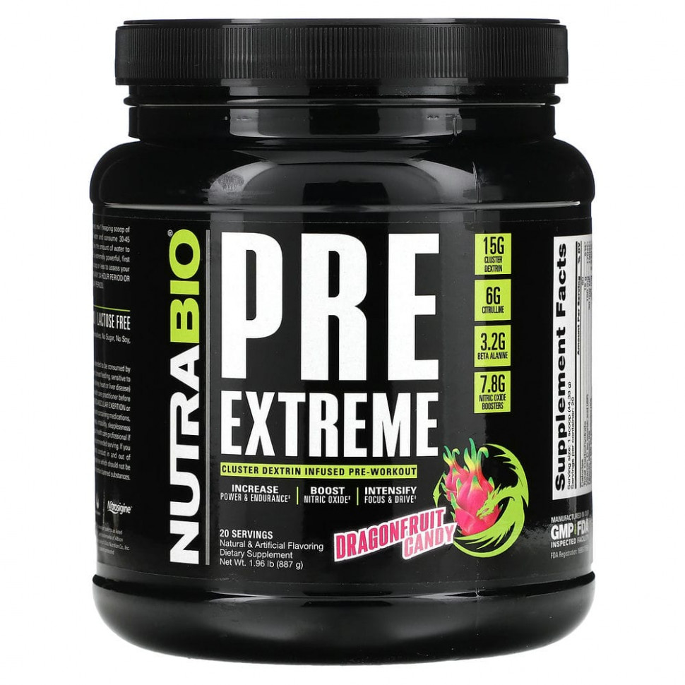  Nutrabio Labs, PRE Extreme,    , 887  (1,96 )    -     , -, 