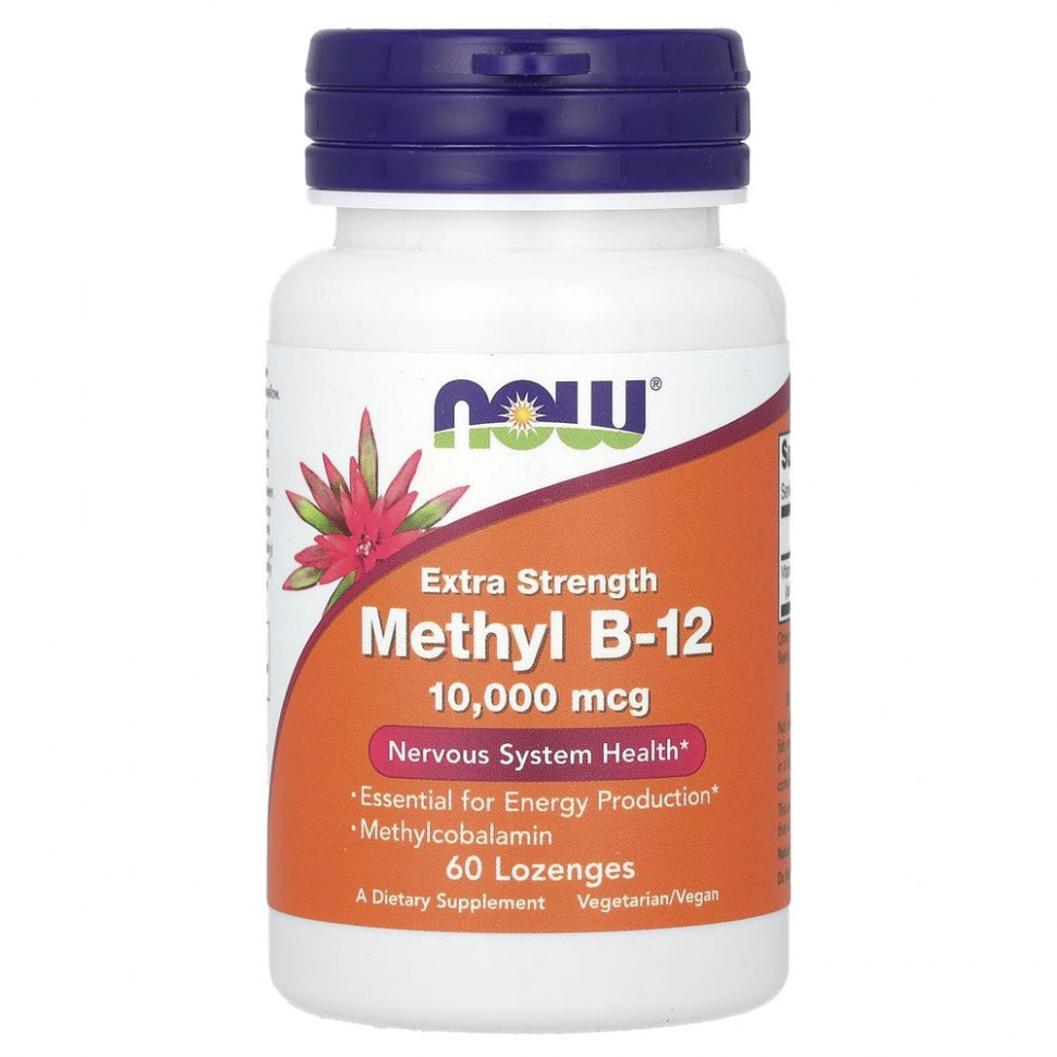  NOW Foods, Extra Strength Methyl B-12, 10,000 mcg, 60 Lozenges    -     , -, 