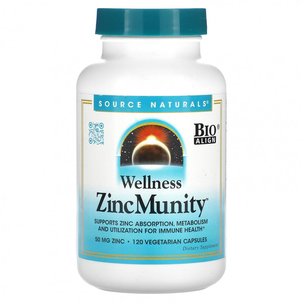  Source Naturals, Wellness ZincMunity, 50 , 120      -     , -, 