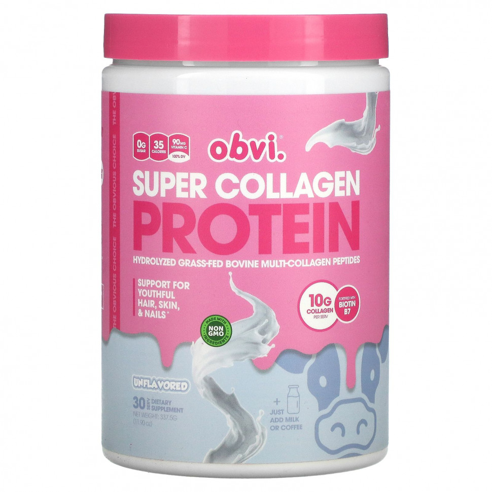  Obvi, Super Collagen Protein,  , 337,5  (11,90 )    -     , -, 