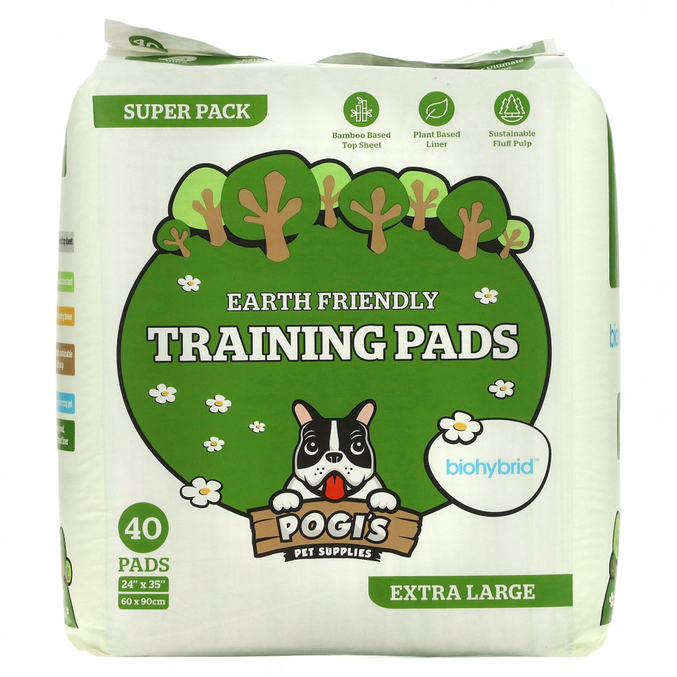 ���� Pogi's Pet Supplies, Earth Friendly Training Pads, ����� �������, 40 ��.  Iherb (������) ������ ������