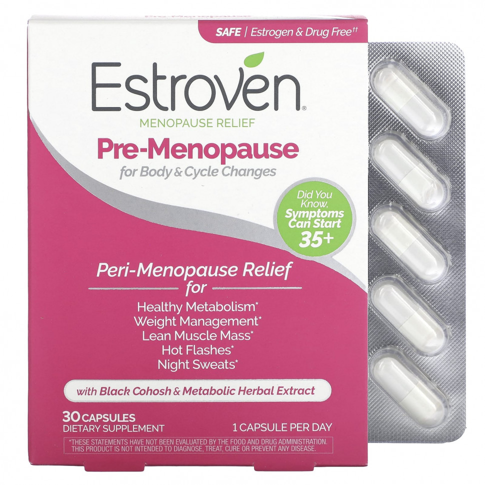  Estroven, Menopause Relief, Pre-Menopause, 30     -     , -, 