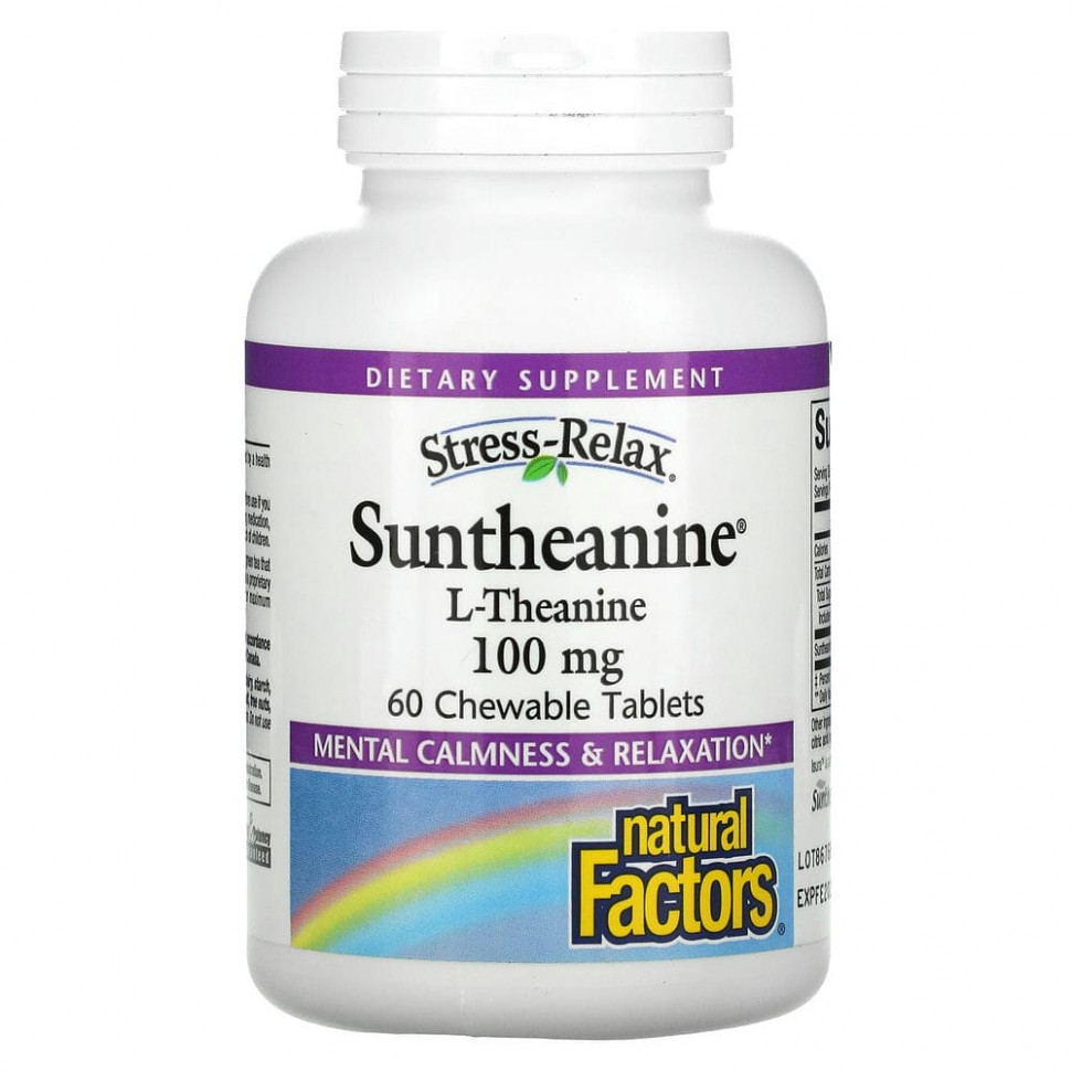  Natural Factors, Stress-Relax, Suntheanine, L-, 100 , 60      -     , -, 