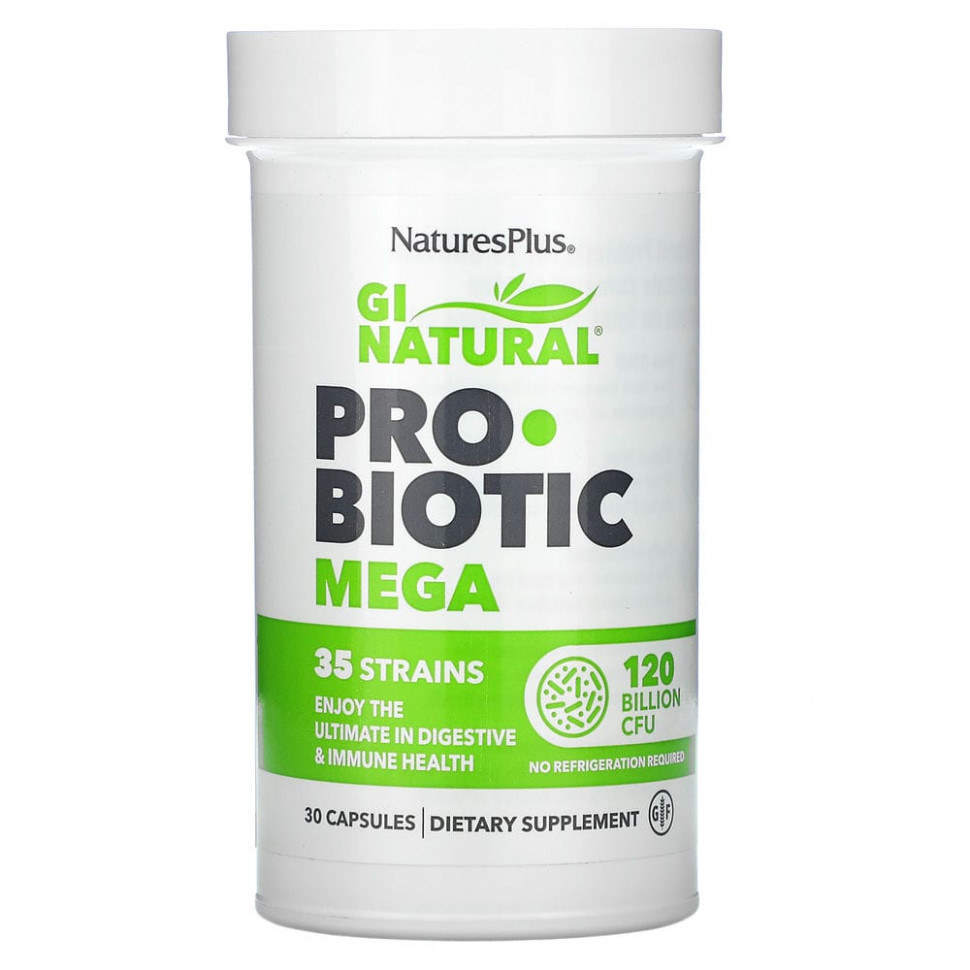  NaturesPlus, GI Natural Probiotic Mega, , 120  , 30     -     , -, 