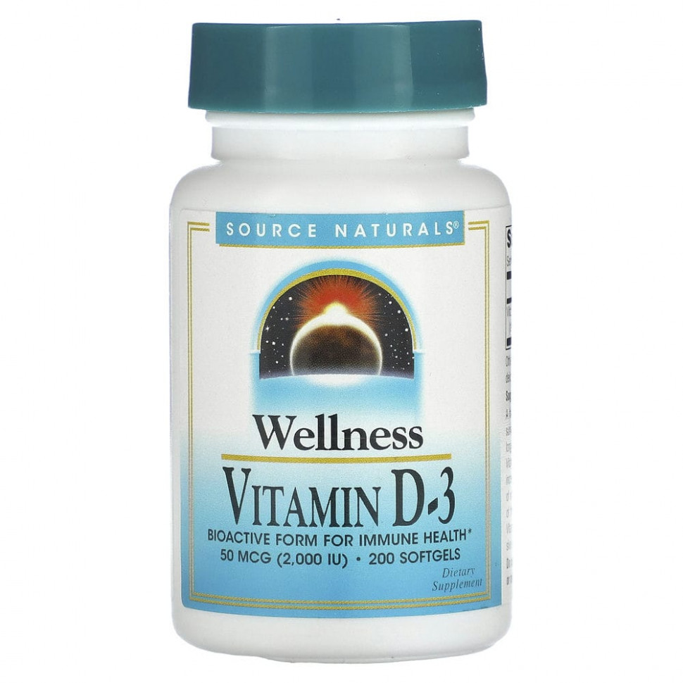  Source Naturals, Wellness,  D3, 50  (2000 ), 200      -     , -, 