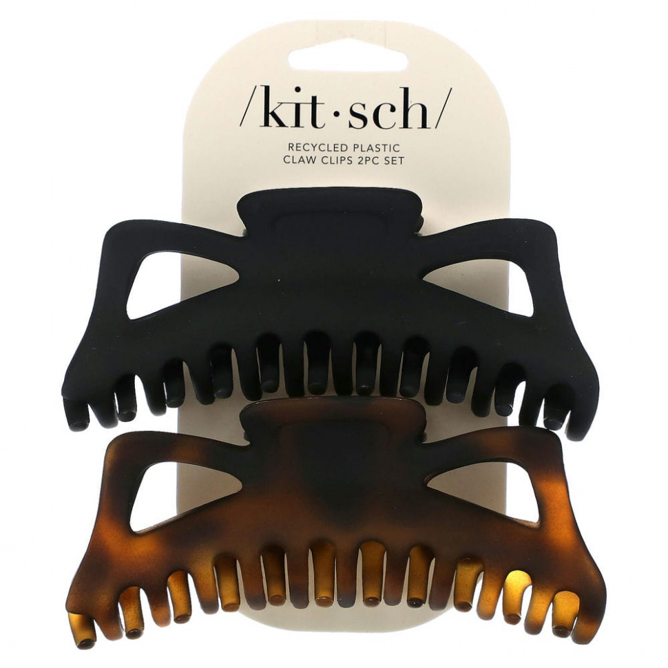  Kitsch,  Jumbo Classic Claw, Black & Tort, 2 .    -     , -, 