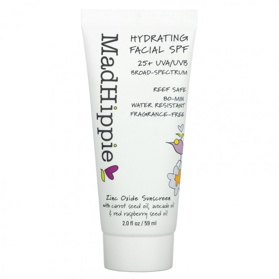  Mad Hippie, Hydrating Facial SPF 25+, Fragrance Free, 2 fl oz (59 ml)    -     , -, 