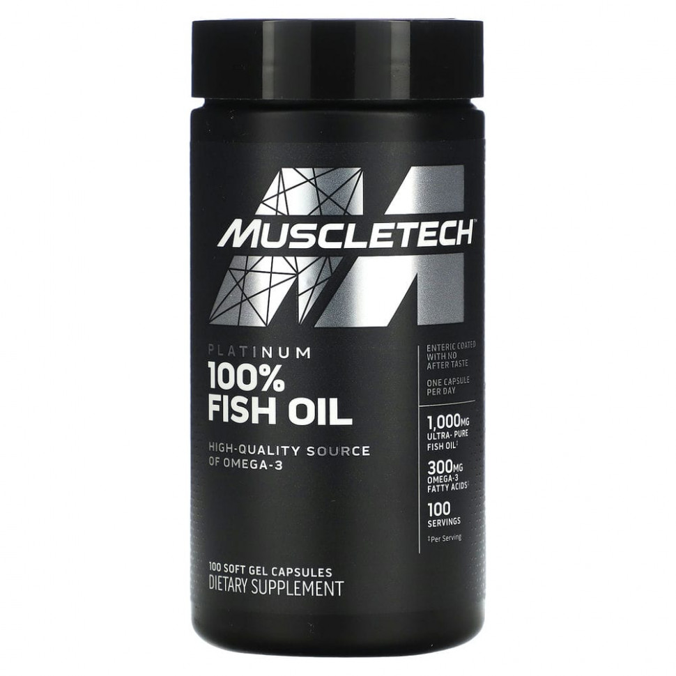  Muscletech, Platinum 100% Omega Fish Oil, Essential (),    -3  , 100       -     , -, 