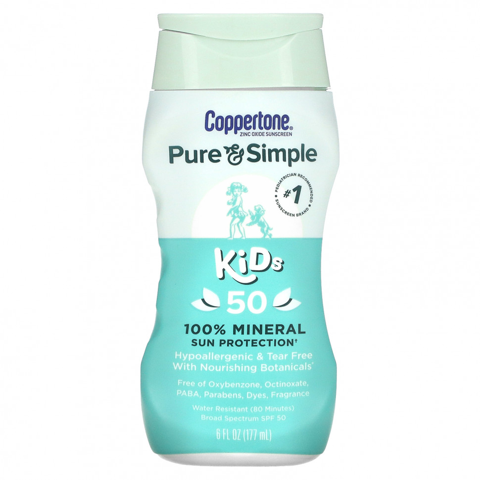  Coppertone, Pure & Simple,  , 100%    , SPF 50, 177  (6 . )    -     , -, 