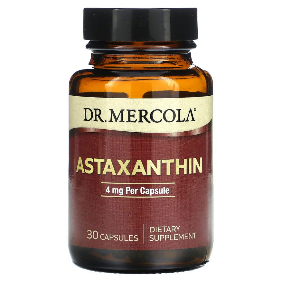  Dr. Mercola, Astaxanthin, 4 mg, 30 Capsules    -     , -, 