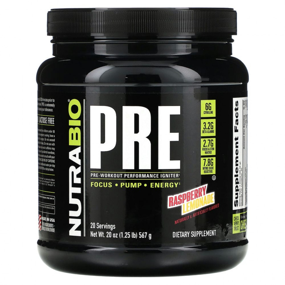  Nutrabio Labs, PRE-Workout Performance Igniter,  , 567  (1,25 )    -     , -, 