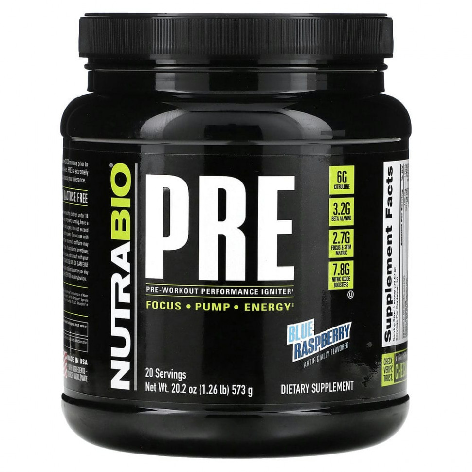  Nutrabio Labs, Pre-Workout Performance Igniter,   , 573  (1,26 )    -     , -, 