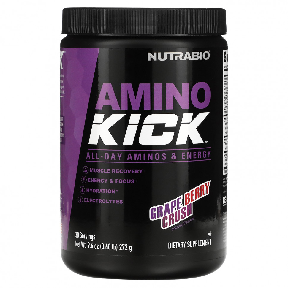  Nutrabio Labs, Amino Kick, Grape Berry Crush, 272  (0,6 )    -     , -, 