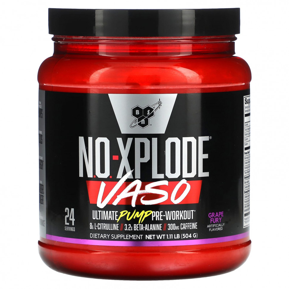  BSN, No-Xplode VASO, Ultimate Pump  , Grape Fury, 504  (1,11 )    -     , -, 