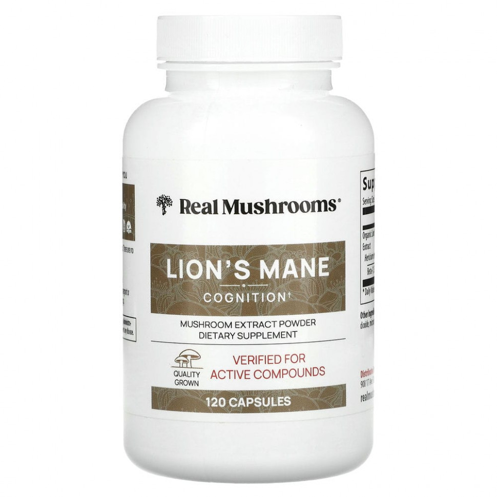  Real Mushrooms, Lion's Mane, Cognition, 120     -     , -, 