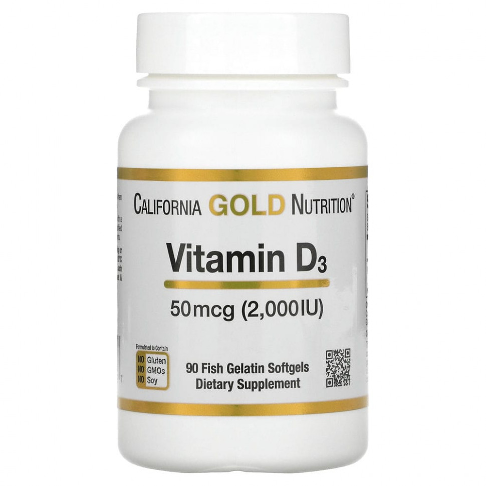  California Gold Nutrition,  D3, 50  (2000 ), 90 -     -     , -, 