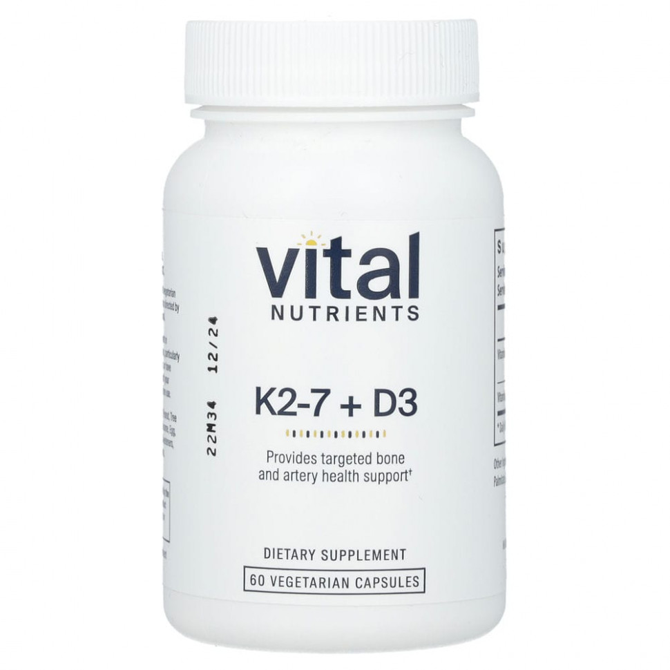  Vital Nutrients, K2-7 + D3, 60      -     , -, 