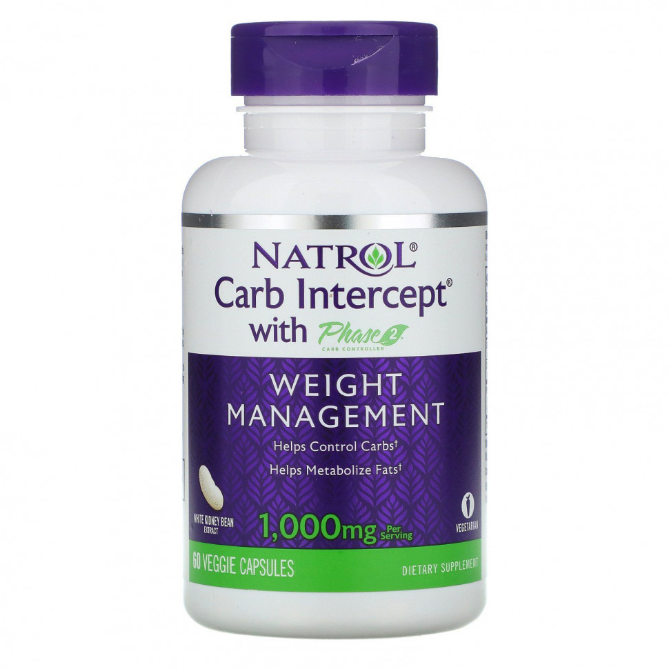  Natrol, Carb Intercept  Phase 2 Carb Controller, 500 , 60      -     , -, 