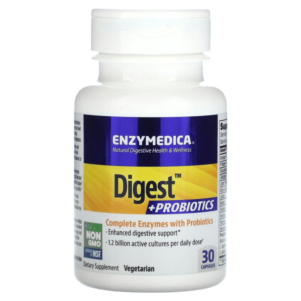  Enzymedica, Digest + Probiotics`` 30     -     , -, 