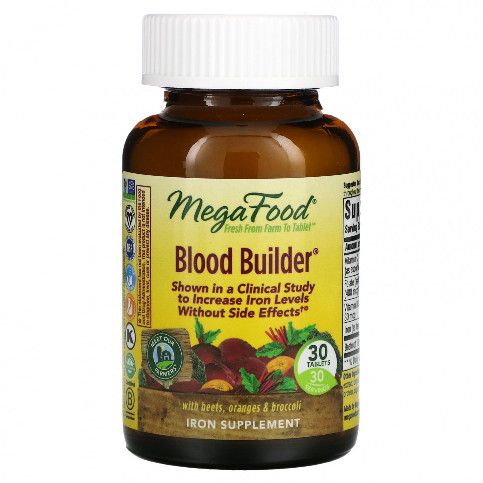 ���� MegaFood, Blood Builder, 30 ��������  Iherb (������) ������ ������