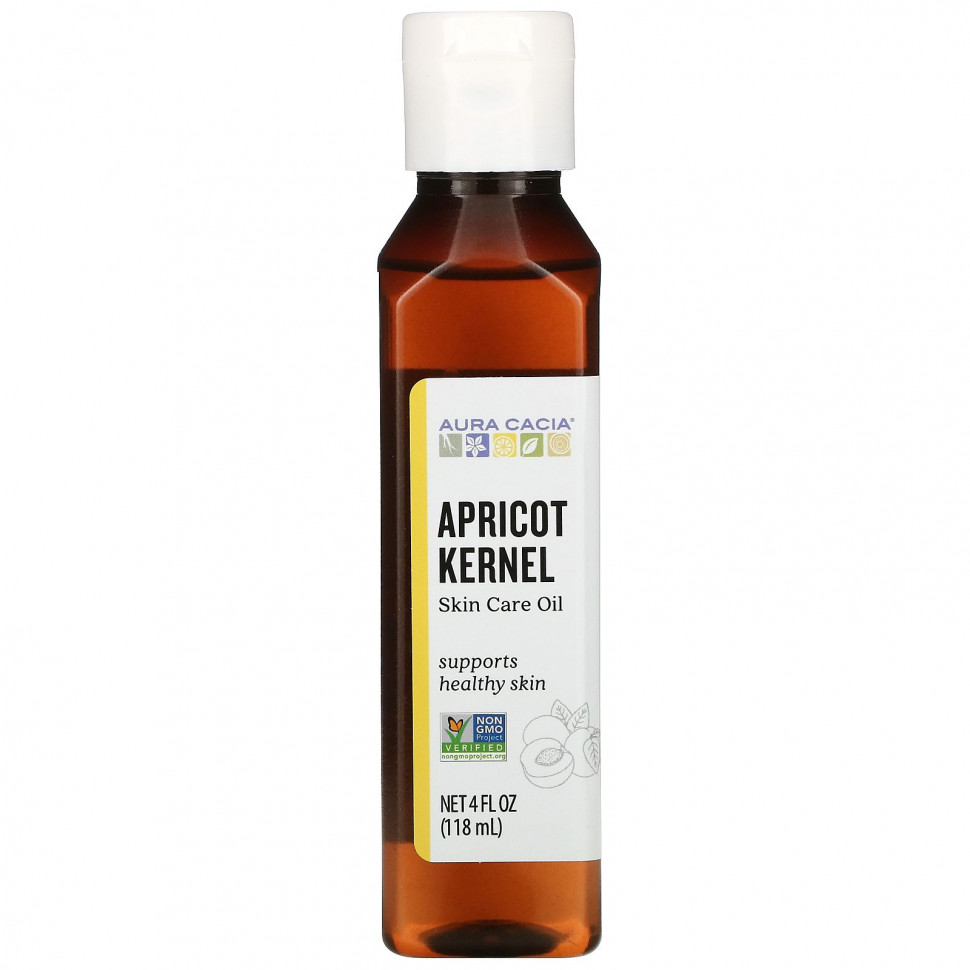  Aura Cacia, Skin Care Oil, Rejuvenating Apricot Kernel, 4 fl oz (118 ml)    -     , -, 