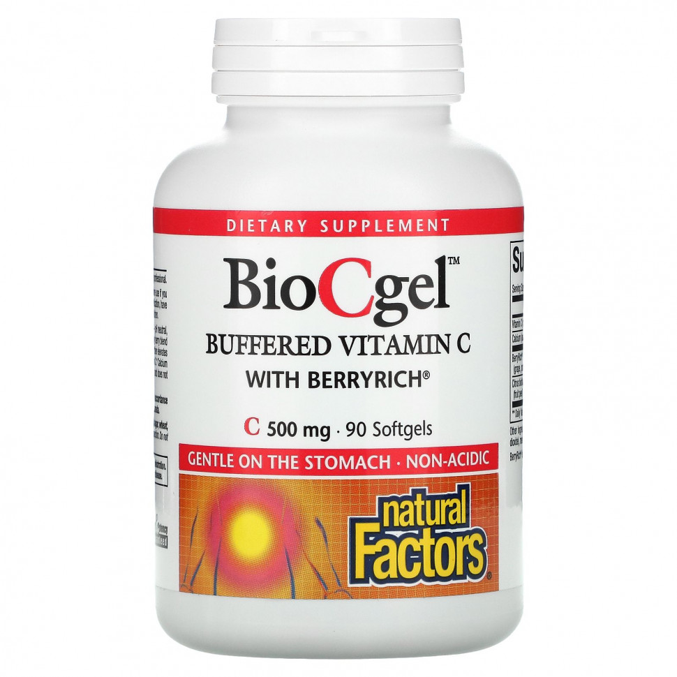  Natural Factors, BioCgel,   C  BerryRich, 500 , 90      -     , -, 