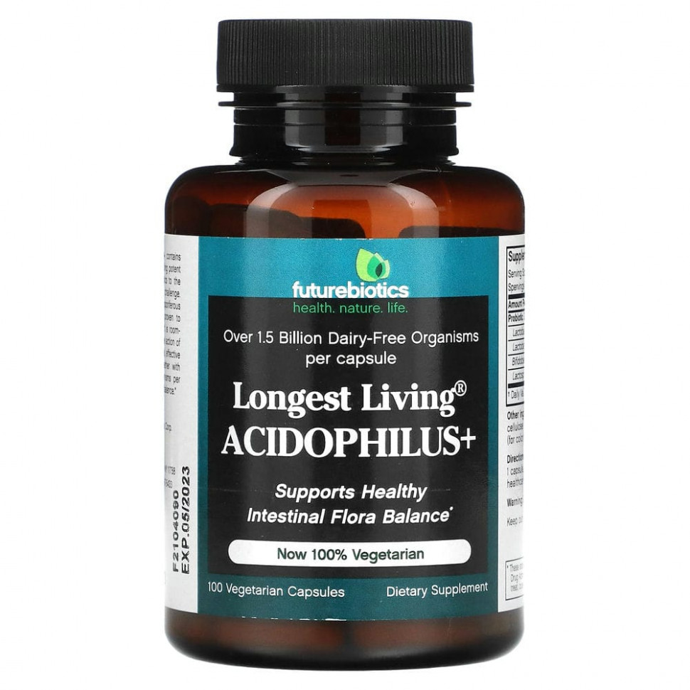  FutureBiotics, Longest Living Acidophilus +, 100      -     , -, 