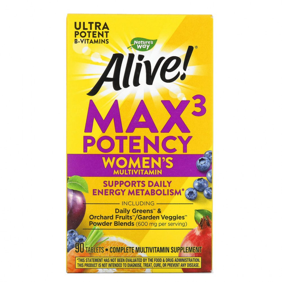  Nature's Way, Alive! Max3 Potency,   , 90     -     , -, 