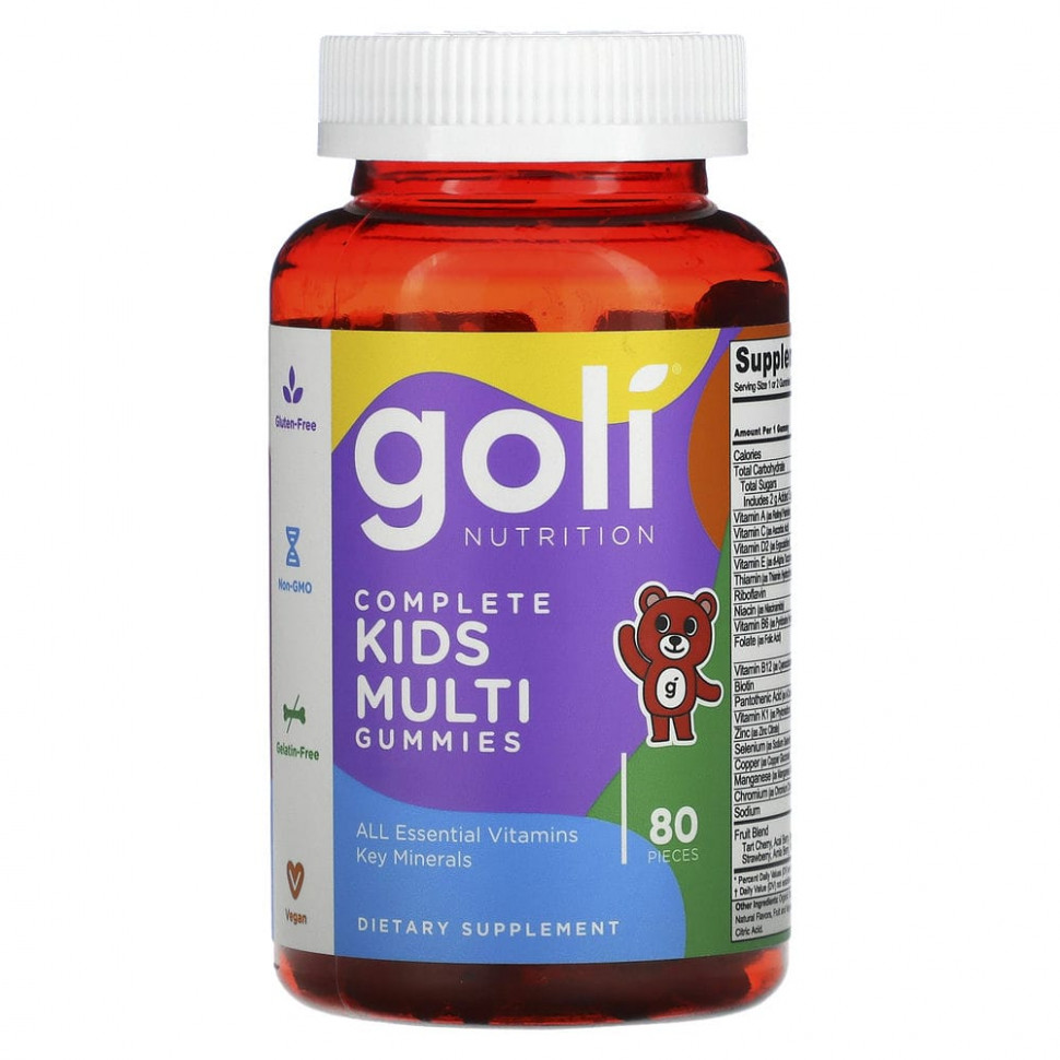  Goli Nutrition, Complete Kids Multi, 80 Pieces    -     , -, 