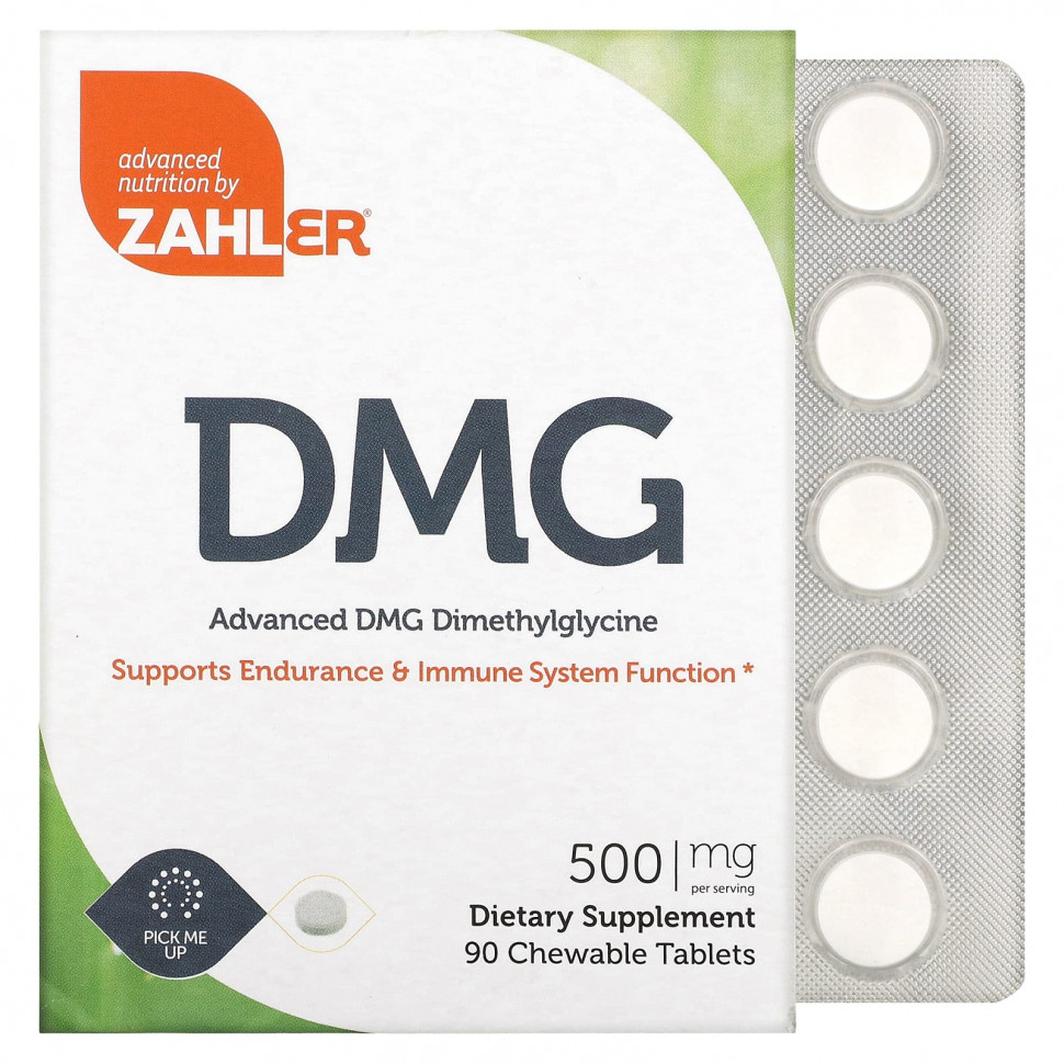  Zahler, Advanced DMG, Dimethylglycine, 500 mg, 90 Chewable Tablets    -     , -, 