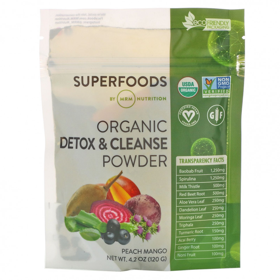  MRM, Organic Detox & Cleanse Powder, 4.2 oz (120 g)    -     , -, 