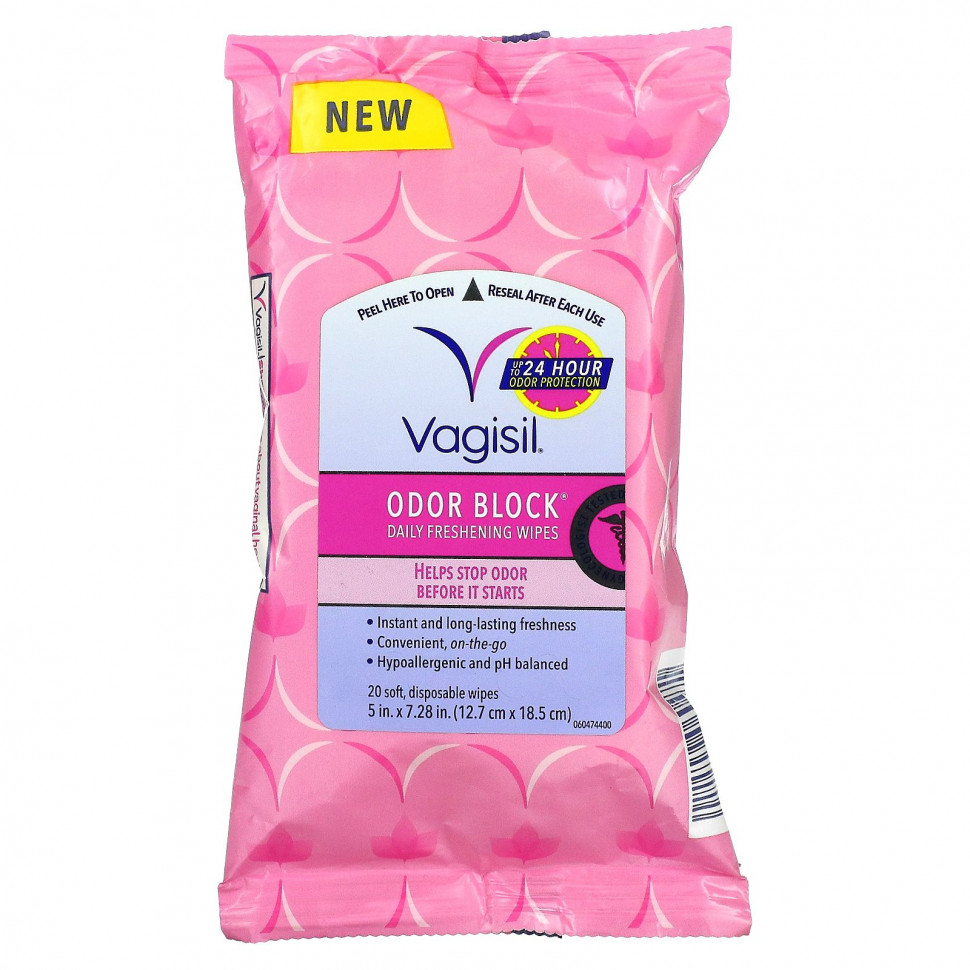 ���� Vagisil, ���������� ���������� ��������, ����������� �����, 20 ������ ����������� ��������, 5 x 7,28 �����  Iherb (������) ������ ������
