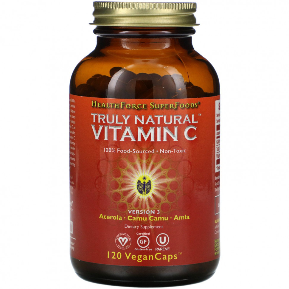  HealthForce Superfoods,  C Truly Natural, 120  VeganCaps    -     , -, 