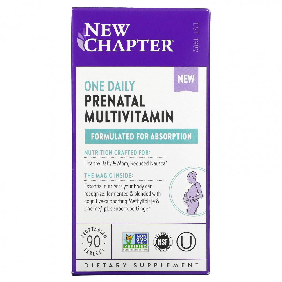  New Chapter, One Daily Prenatal Multivitamin,    , 90      -     , -, 