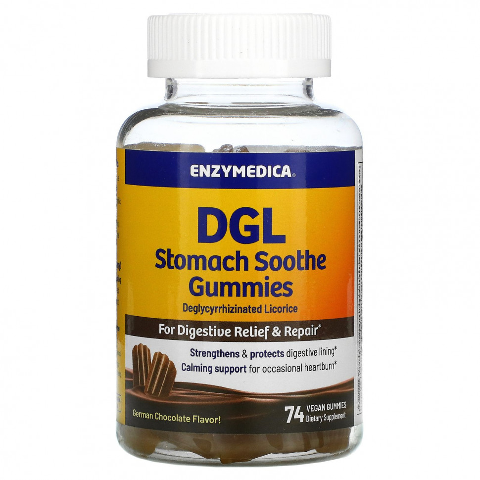  Enzymedica, DGL Stomach Soothe Gummies,  , 74       -     , -, 