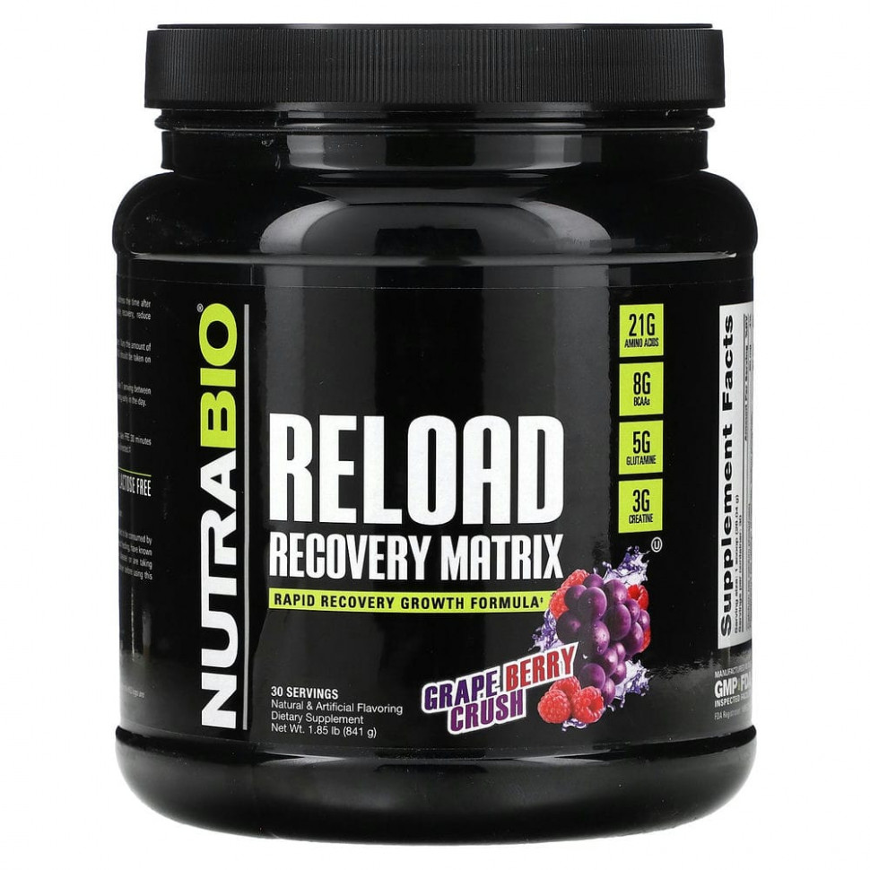  Nutrabio Labs, Reload Recovery Matrix, Grape Berry Crush, 841  (1,85 )    -     , -, 