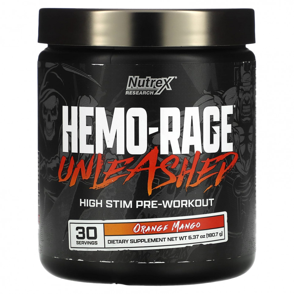  Nutrex Research, Hemo-Rage Unleash, High Stim  ,   , 180,7  (6,37 )    -     , -, 