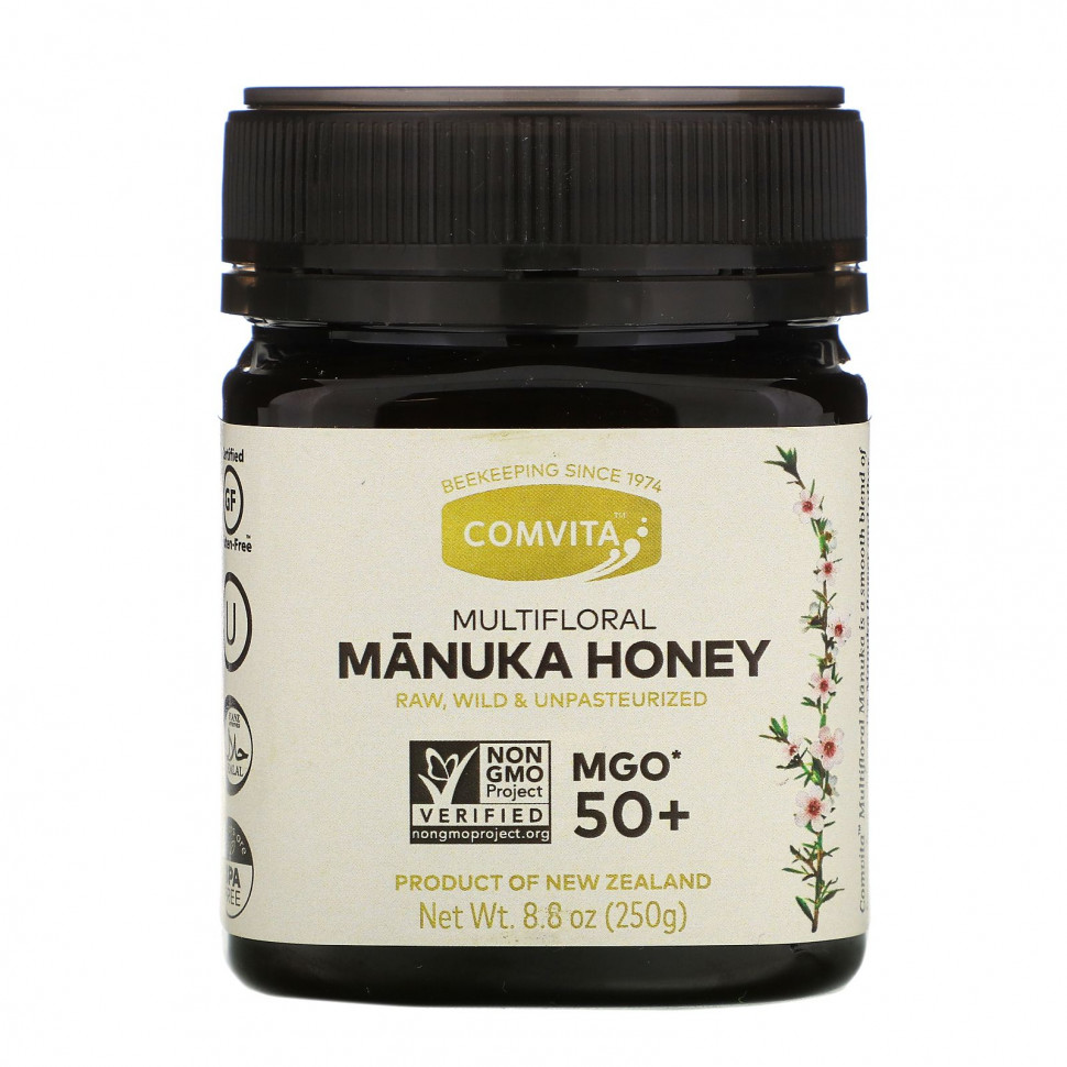  Comvita, Multifloral Manuka Honey, MGO 50+, 8.8 oz (250 g)    -     , -, 