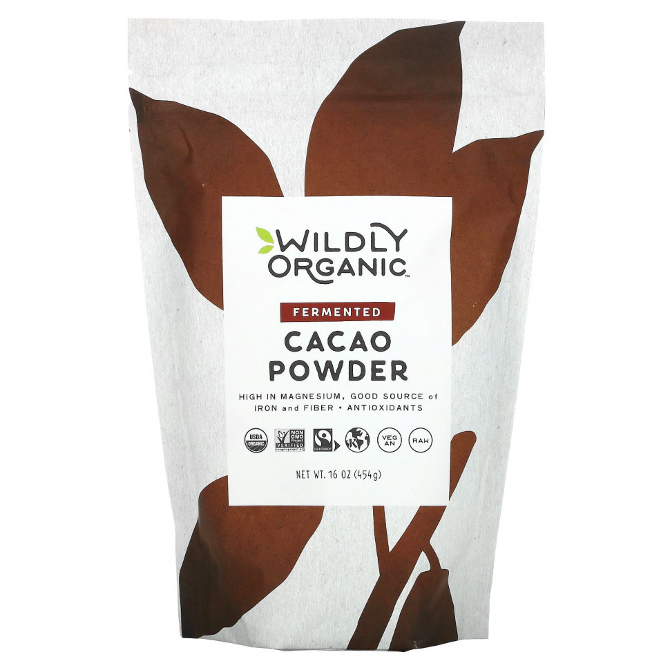  Wildly Organic, Cacao Powder, Fermented, 16 oz (454 g)    -     , -, 