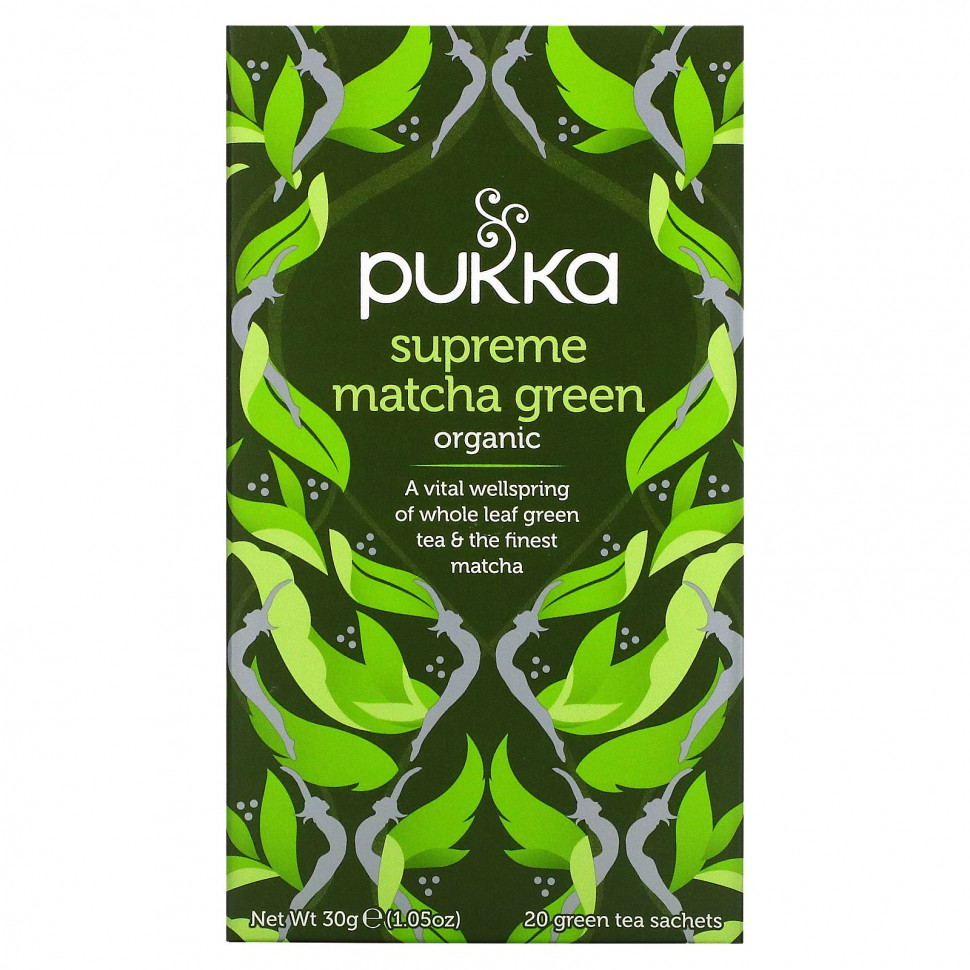  Pukka Herbs, Supreme Matcha Green, 20 Green Tea Sachets - 1.05 oz (30 g) Each    -     , -, 