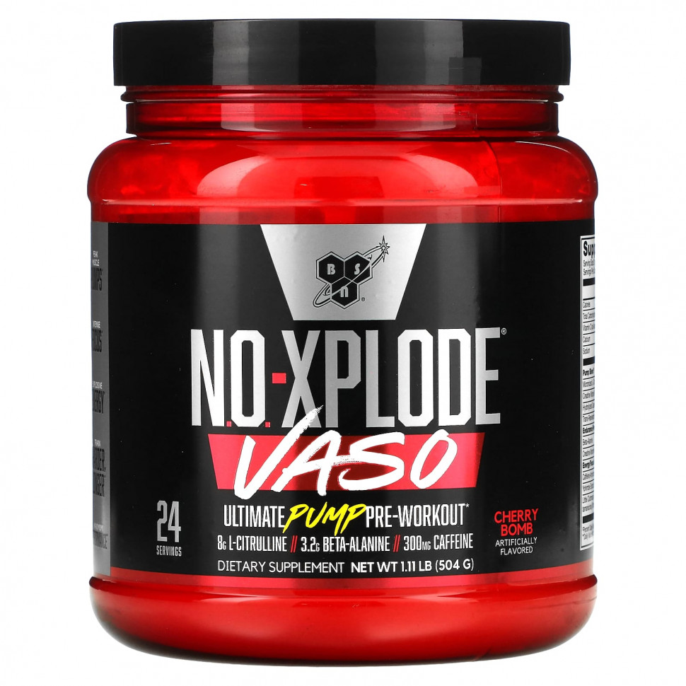  BSN, No-Xplode VASO, Ultimate Pump  , Cherry Bomb, 504  (1,11 )    -     , -, 