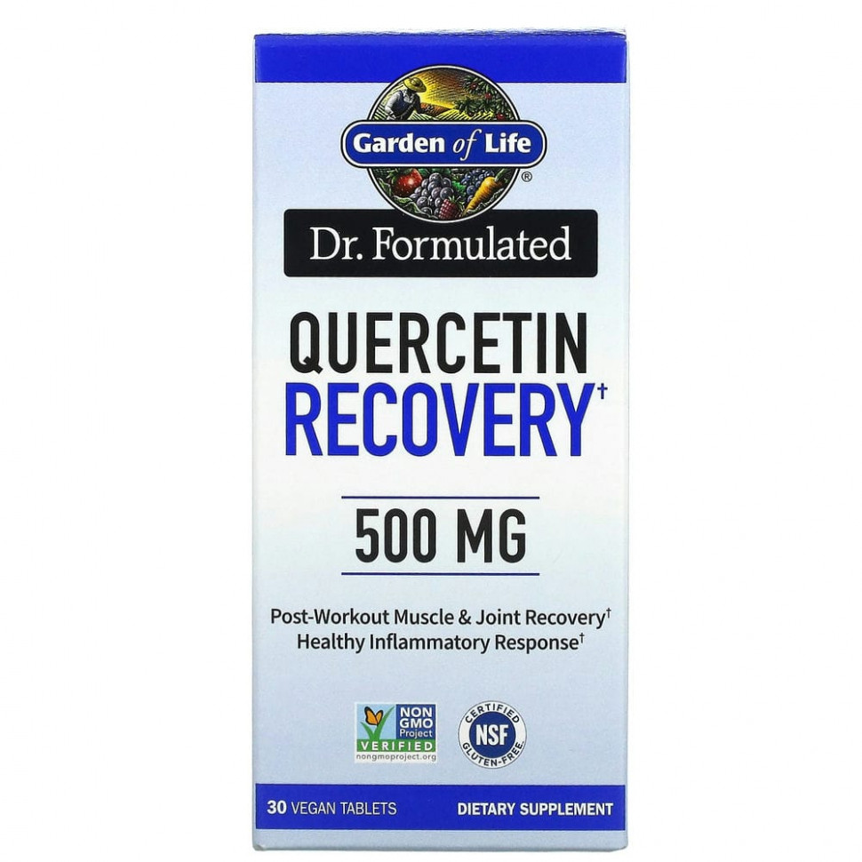  Garden of Life,  Formulated, Quercetin Recovery, 500 , 30      -     , -, 