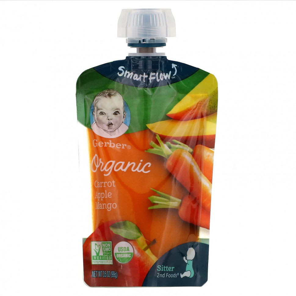  Gerber, Smart Flow, Organic, ,   , 99  (3,5 )    -     , -, 